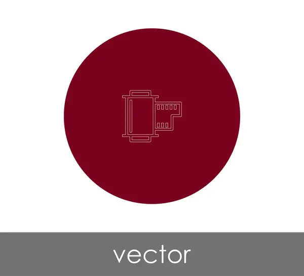Film plochý ikona — Stockový vektor