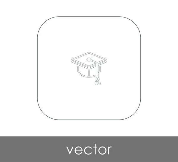 Icono de la tapa de graduación — Vector de stock