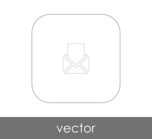 Icono Carta Correo Electrónico Ilustración Vectorial — Vector de stock