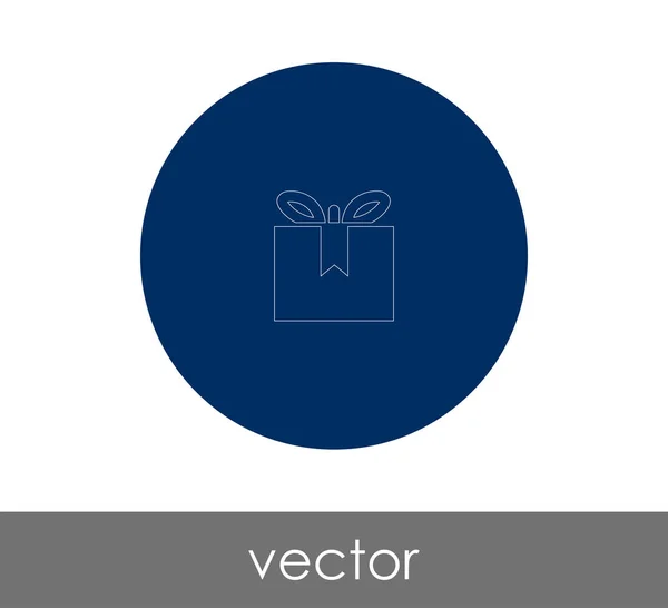 Подарочная плоская икона — стоковый вектор