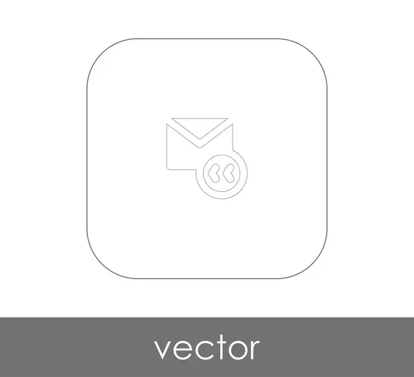 Mail Levelet Ikon Vektoros Illusztráció — Stock Vector