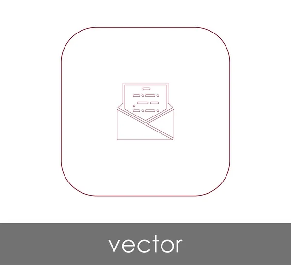 Ikonę Listu Mail Ilustracji Wektorowych — Wektor stockowy