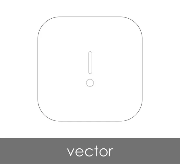 Icono web de exclamación — Vector de stock