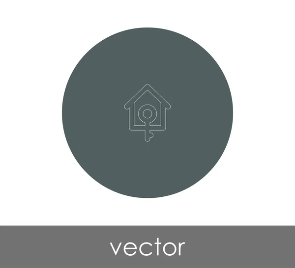 Icono Casero Logotipo Ilustración Del Vector — Vector de stock