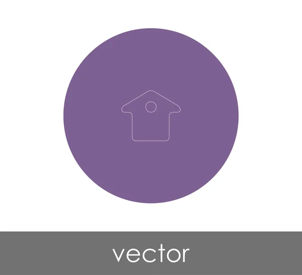 Icono Casero Logotipo Ilustración Del Vector — Vector de stock