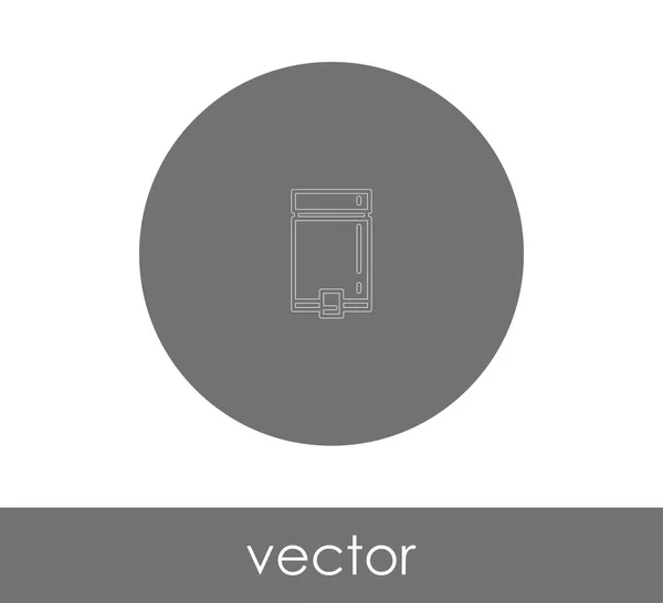 Vuilnisbak Icoon Vectorillustratie — Stockvector