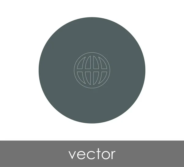 Globus Web Symbol Vektorillustration — Stockvektor