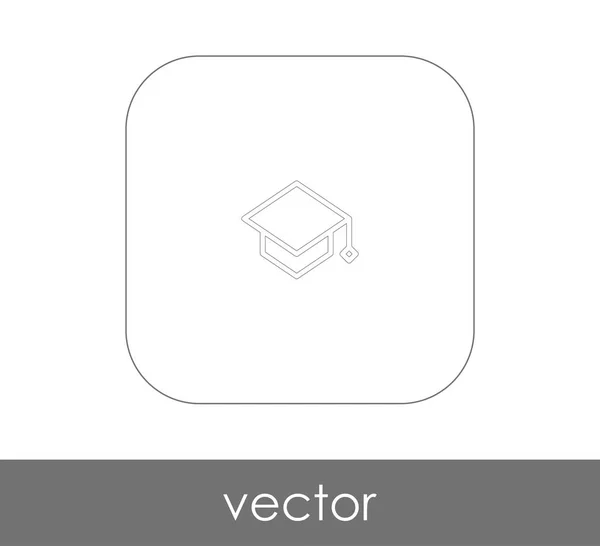 Graduierung Mütze Symbol Vektor Illustration — Stockvektor