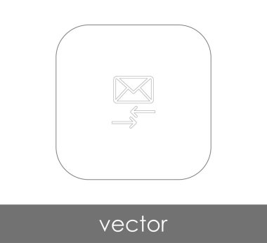 e-posta mektup simgesi, vektör çizim