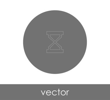 kum saati simgesi vektör çizim, logo