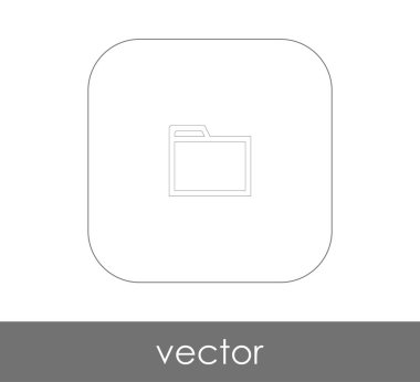 Klasör simgesini, logo, vektör çizim 