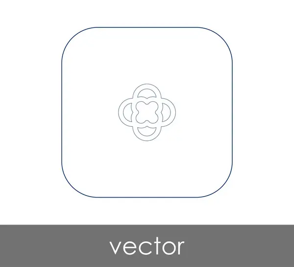 Ícone web flor — Vetor de Stock