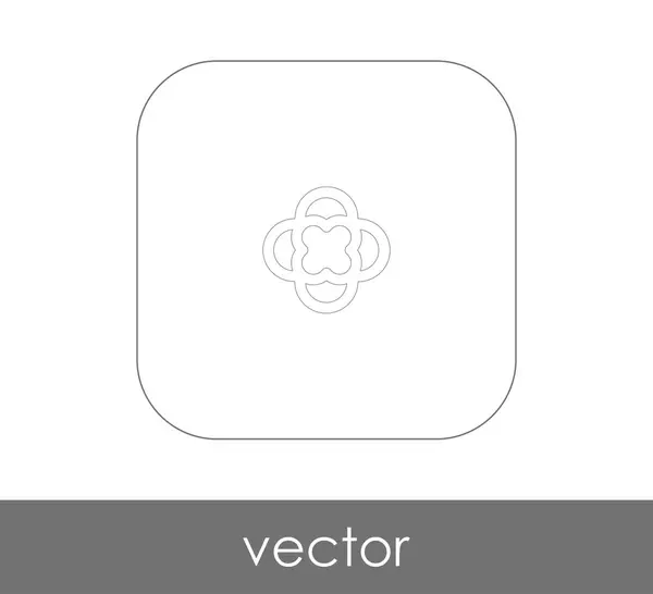 Ícone web flor — Vetor de Stock