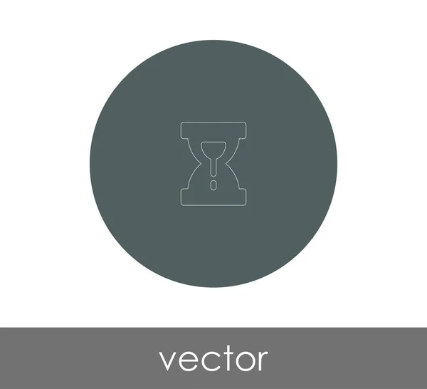 Reloj Arena Icono Plano Vector Ilustración — Vector de stock