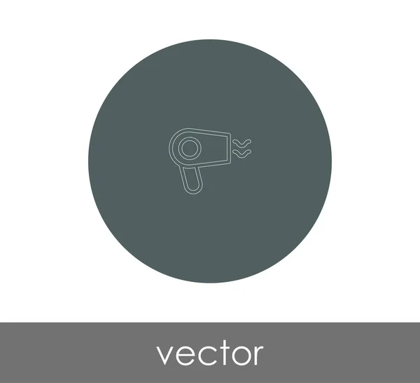 Фен плоская икона — стоковый вектор