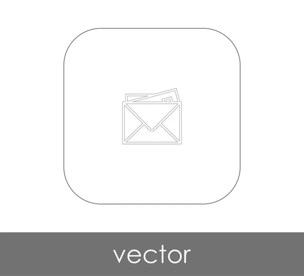 Icône Lettre Mail Illustration Vectorielle — Image vectorielle