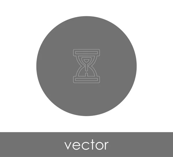 Zandloper Plat Pictogram Vector Illustratie — Stockvector