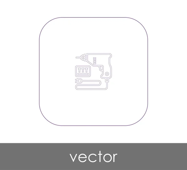 Electric driller icon — Stock Vector