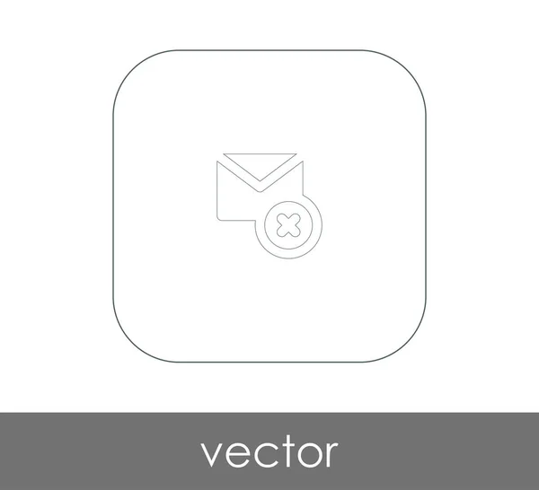 E-Mail-Symbol löschen — Stockvektor