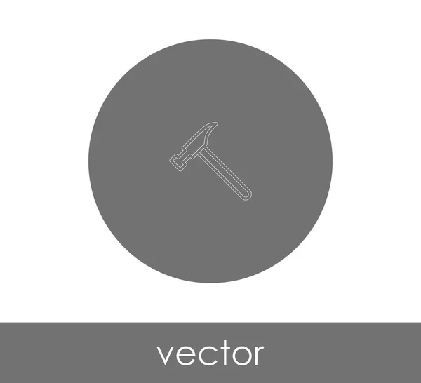 Kalapács lapos ikon — Stock Vector