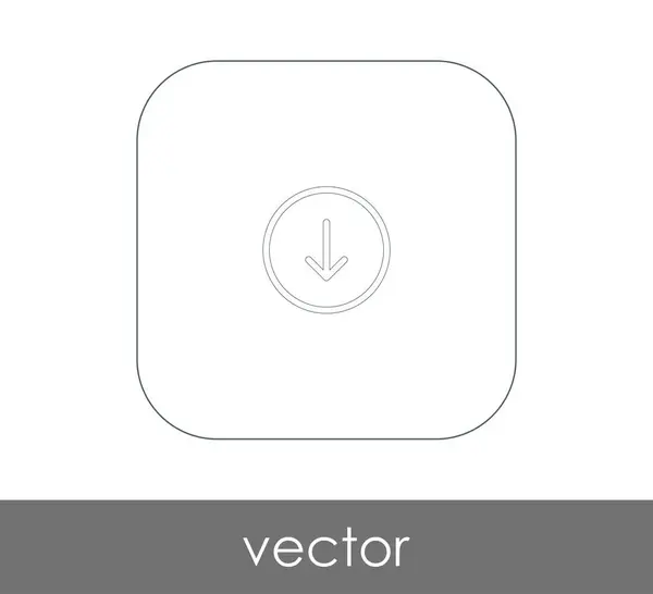 Ícone de seta para download — Vetor de Stock