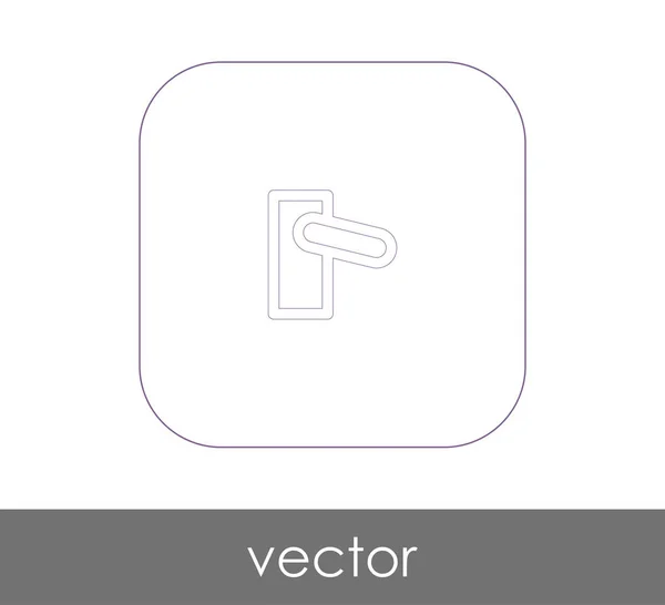 Значок Дверной Ручки Логотип Векторная Иллюстрация — стоковый вектор