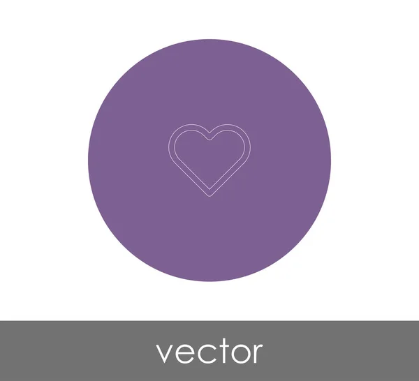 Corazón Icono Web Ilustración Vectores — Vector de stock