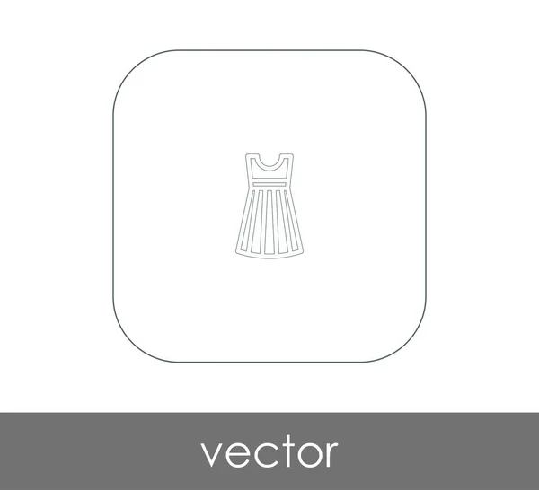 Vestido icono plano — Vector de stock