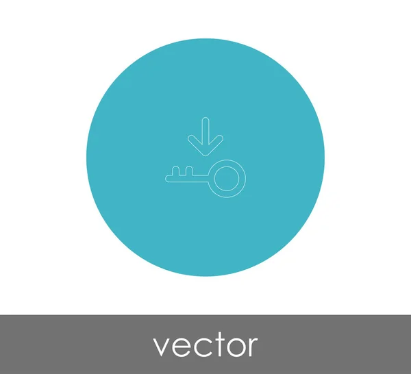 Icono web clave — Vector de stock