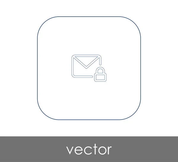 Icono de correo electrónico seguro — Vector de stock