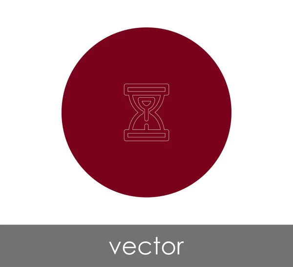 Icône Plate Sablier Illustration Vectorielle — Image vectorielle