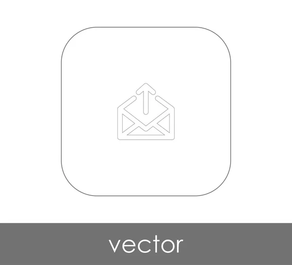 Ícone Carta Mail Ilustração Vetorial — Vetor de Stock