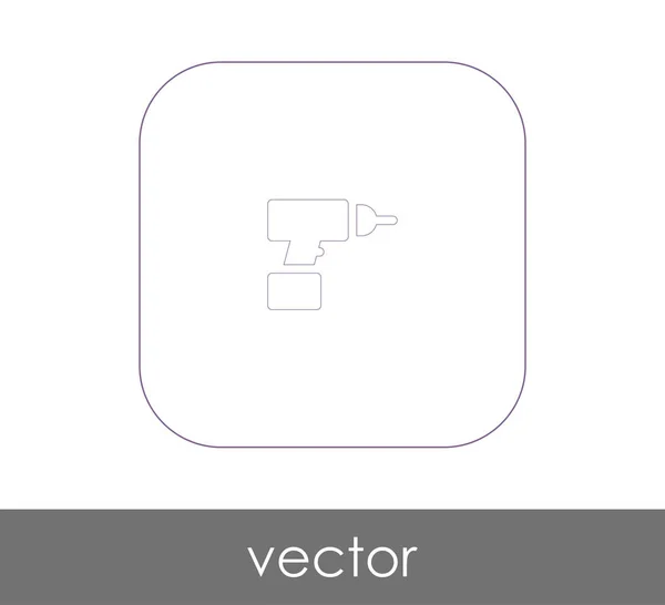 Elektrische driller pictogram — Stockvector