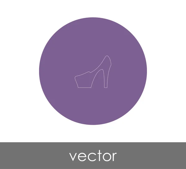 Значок на высоком каблуке — стоковый вектор