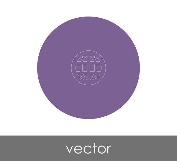 Иконка Глобуса Векторная Иллюстрация — стоковый вектор