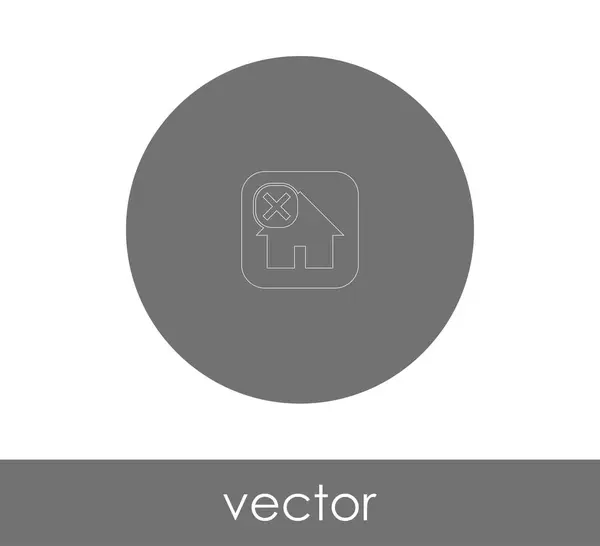 Otthoni Ikon Logó Vektoros Illusztráció — Stock Vector