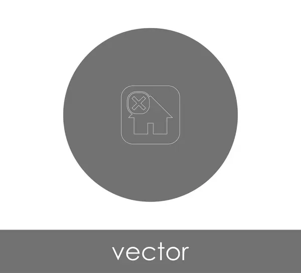 Icono Casero Logotipo Ilustración Del Vector — Vector de stock