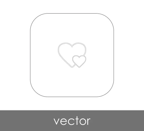 Herz Web Icon Vektorillustration — Stockvektor