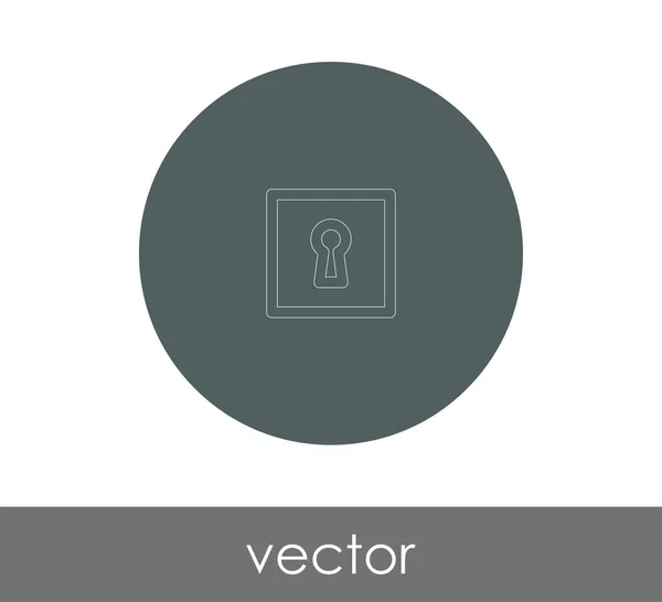 Keyhole flat icon — Stock Vector