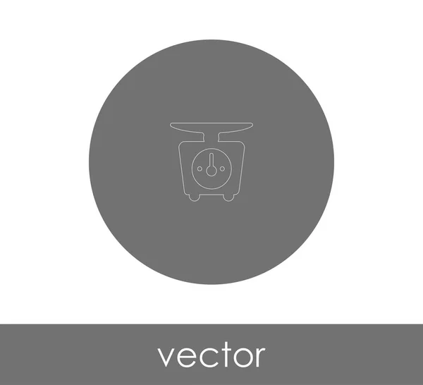 Ícone de escala de alimentos — Vetor de Stock