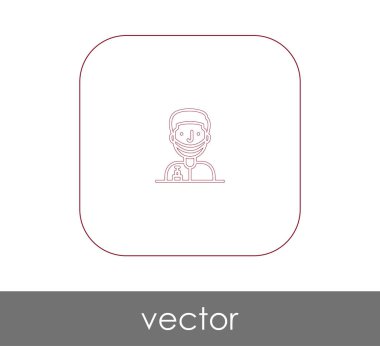 Doktor simgesi, logo, vektör çizim 