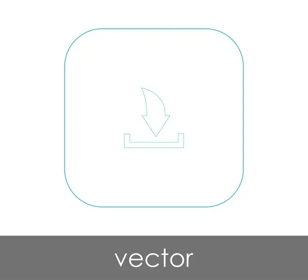 Ícone Seta Para Download Ilustração Vetorial — Vetor de Stock
