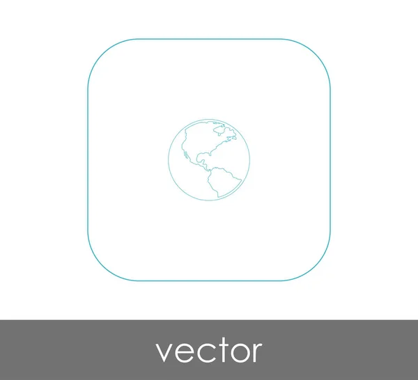 Globo Icono Web Ilustración Vectorial — Vector de stock