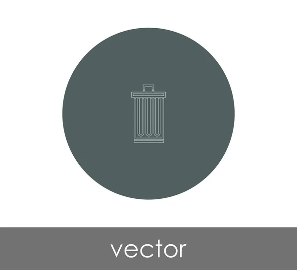 Garbage bin icon — Stock Vector