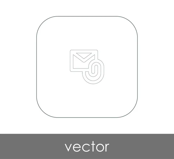 Symbol für E-Mail-Anhänge — Stockvektor