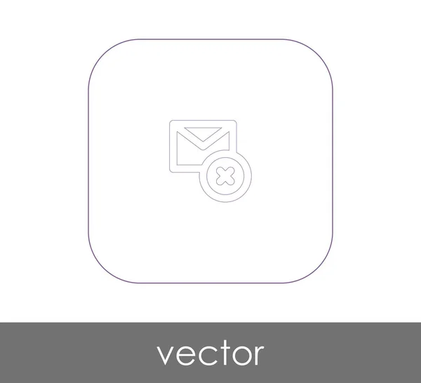 Töröl elektronikus levél ikon — Stock Vector