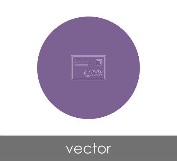 Иконка Конверта Логотип Векторная Иллюстрация — стоковый вектор