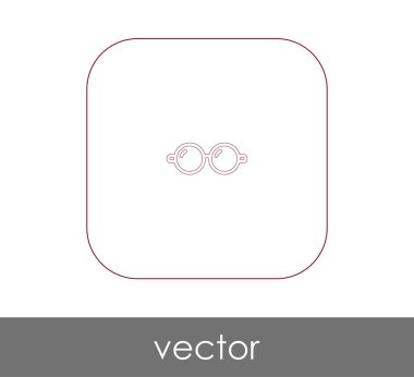 gözlük web simgesi, vektör çizim