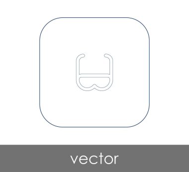 gözlük web simgesi, vektör çizim