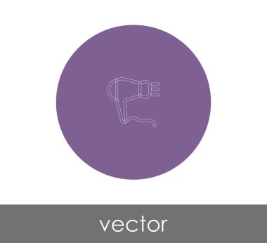 saç kurutma makinesi düz simgesi